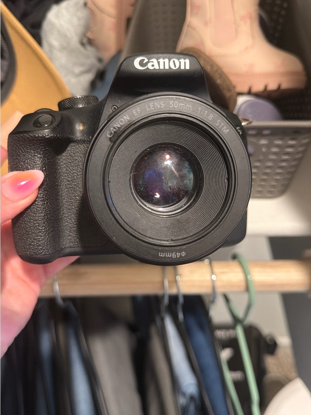Canon Black DSLR with 50mm Lens - Compact Body